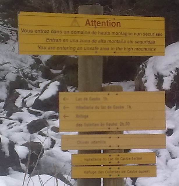 ...unsafe area in the high mountains.