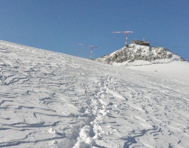 Baukräne an der Torino-Hütte