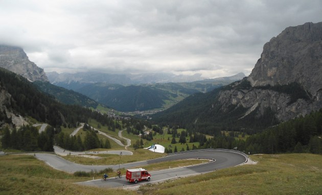 Blick zurück vom Grödnerjoch.